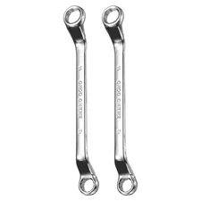 2pcs 75 Degree Offset Box End Wrench 12mm x 14mm Metric 12 Point Double End