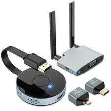Wireless HDMI Transmitter and Receiver, Plug and Play, Wireless HDMI Extender...
