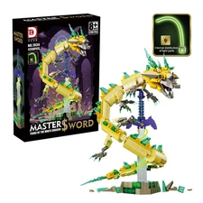 1298PCS Dragon Building Block Model Ornament with Light Assembled Building Block