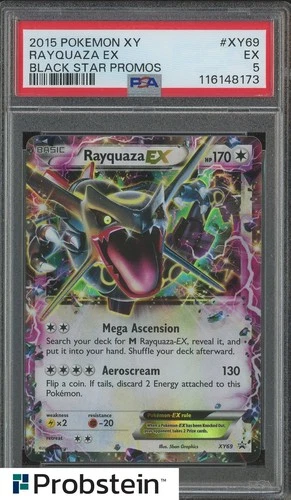 2015 Pokemon XY Black Star Promos #XY69 Rayquaza Ex PSA 5 EX