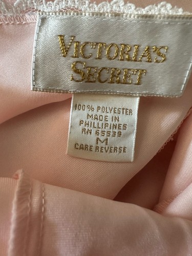 Vtg Victoria’s Secret Gold Label Med Pink Ballerina Bride Cottagecore Night Gown - Picture 9 of 9