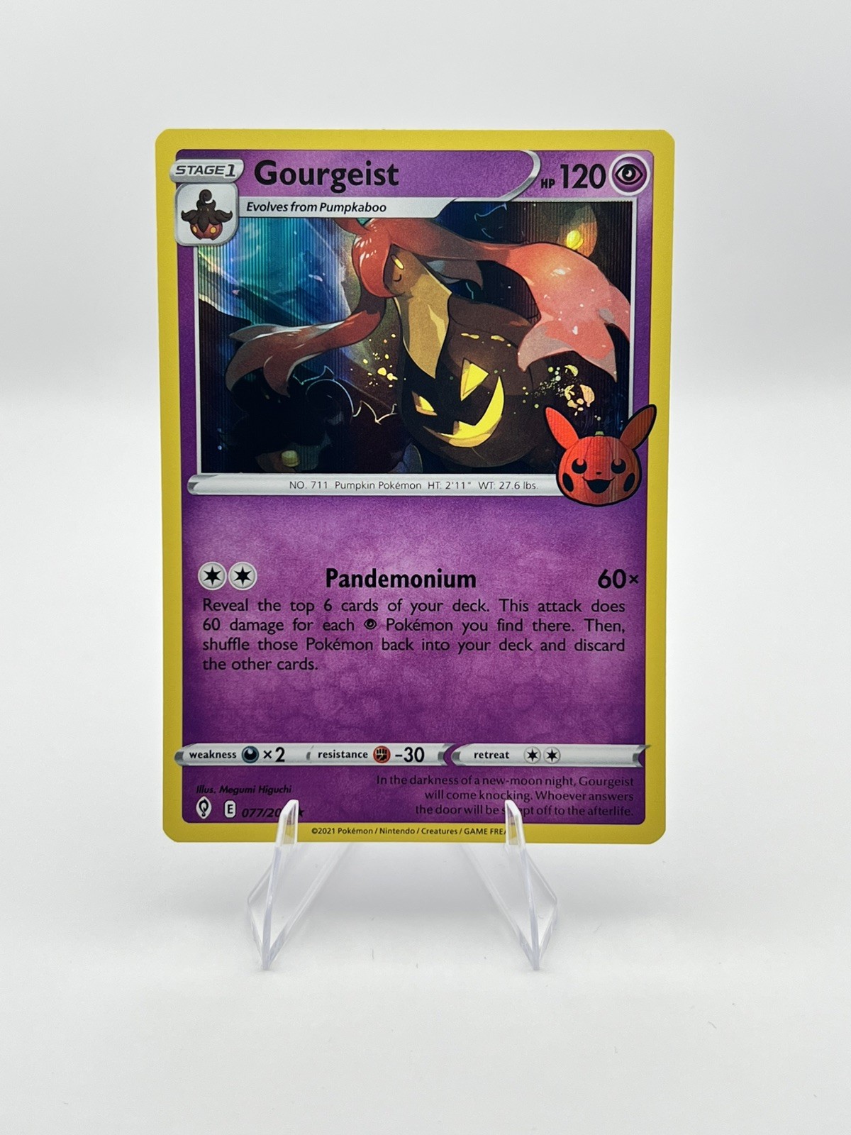Gourgeist Pokemon Card 077/203 Holo Trick Or Trade 🎃 