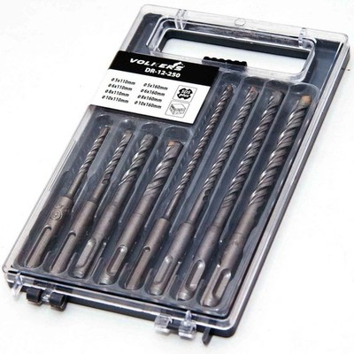 SDS-Plus Bohrer Satz 8 tgl. Set Ø 5 / 6 / 8 / 10 mm x 110 / 160 SDS+