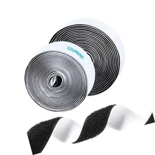 Hook and Loop Strips with Adhesive 0.8inX9.84FT Excellent Grip Strong Sticky ...