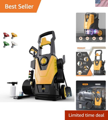 #ad Yellow 5000PSI Power Washer for Cars Patios and More Multi Purpose Cleaning $256.77