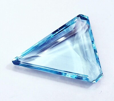 Aquamarin Fancy Cut Blau 48,50 Ct Zertifiziert Lose Edelstein GGL, Free Gift