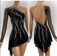 ice figure skating competition dress Gymnastics costume dance Dress dyeing
