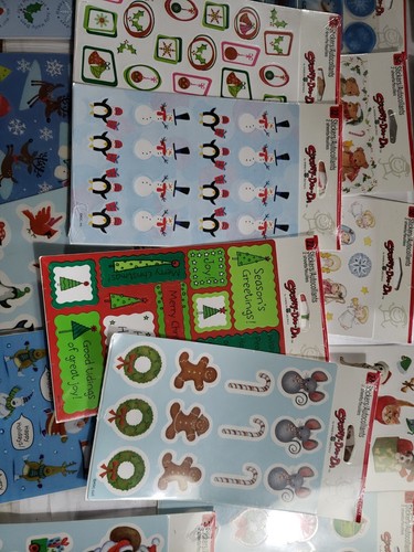 Vtg LOT Of 19 Christmas Holiday Stickers Stickety DOO Da American Greeting - Bild 12 von 13