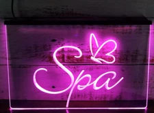 Spa Open LED Neon 3D Light Sign Nails Pedicure Beauty Salon Parlour Wall Decor