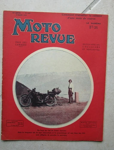 Moto Revue N°470 mars 1932 : la culasse d'une moto de course moteur  Sachs B.M.A