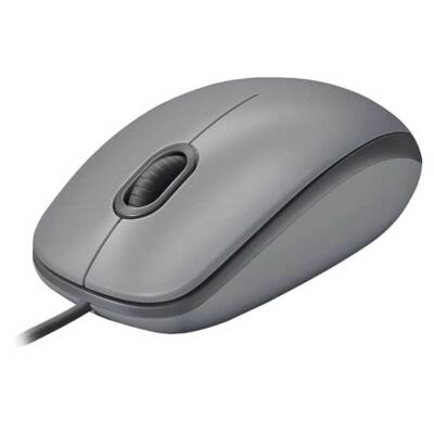 Logitech M110 Computer Maus Silent Optisch 1000 dpi 3 Tasten grau leise