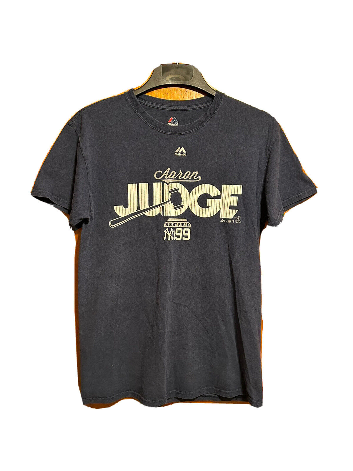 MLB Aaron Judge #99 Majestic T-Shirt Tee Men's Medium M Navy Blue Short  Sleeve
