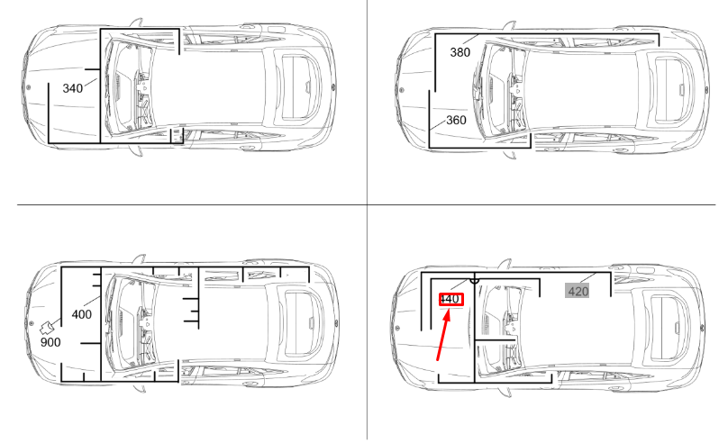 MB GLE W167 Gaspedalmodul-Kabelbaum RHD A1675409708
