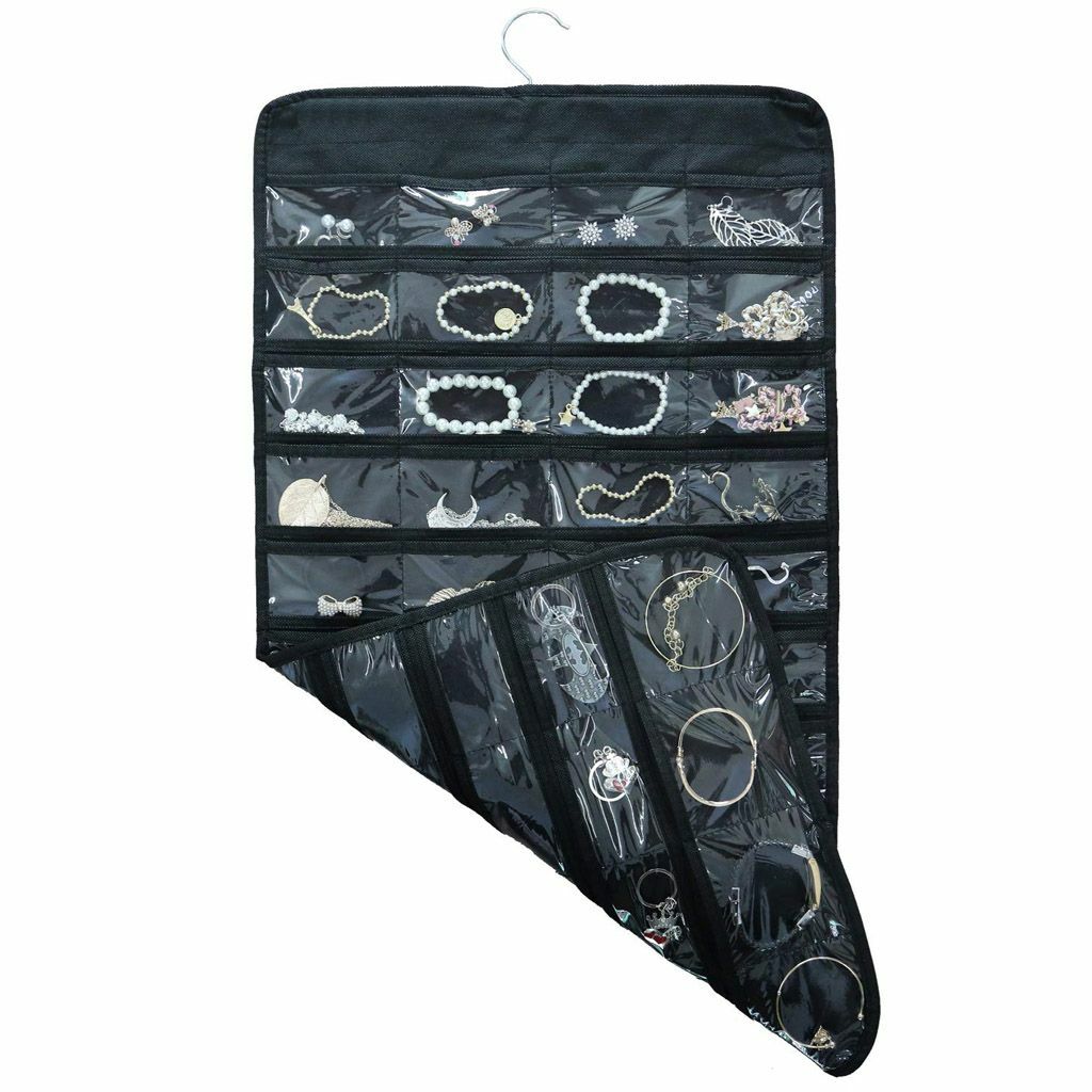 Closet Hanging Jewelry Organizer Necklace Storage Holder Travel Display