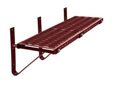 DACHTRITT Steigtritt Kaminpodest Laufrost 150 cm Komplett Set für Kamin/Wand