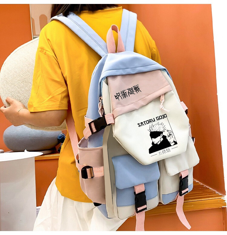 Anime Jujutsu Kaisen Student Shoulders Bag Otaku Harajuku Backpack