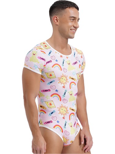Para Hombres Mono Lindo Body Prendas para dormir Manga Corta Verano Ropa de dormir Mameluco Sissy - Imagen 35 de 66