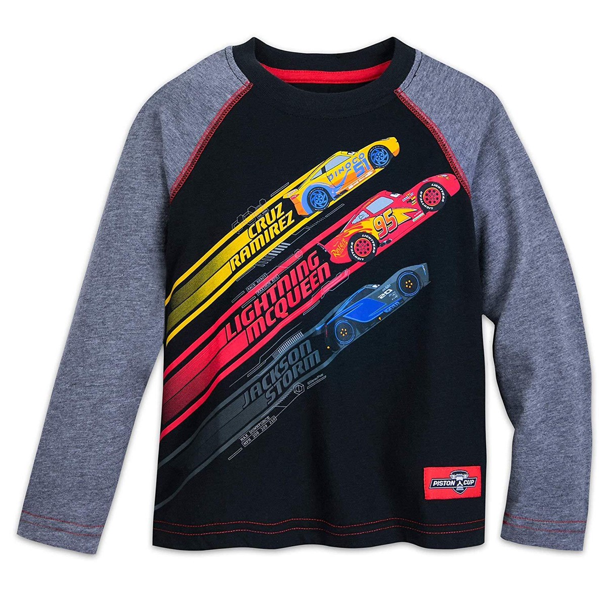 Disney Store Cars Lightning McQueen Boy Long Sleeve T Shirt Size