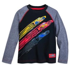 Disney Store Cars Lightning McQueen Boy Long Sleeve T Shirt Size 5/6