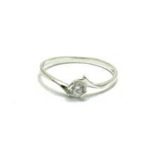 Stylish Sterling Silver Ring Stamped Solid 925 With 3.5mm CZ Perfect Quality
