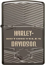 Zippo 29165 Harley-Davidson Logo Black Ice Armor Deep Carved