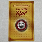 2020 Lunar New Year Rat Medallion on Card by Australia Post RARE