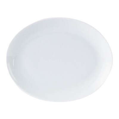 6x ovale Teller 9,5''/24cm Beilagen-/Dessertteller, Geschirr, Restaurant, Lebensmittelaufsteller