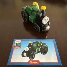 Thomas Train Wooden Railway Trevor Train with Card - 2001 - Excellent Cond