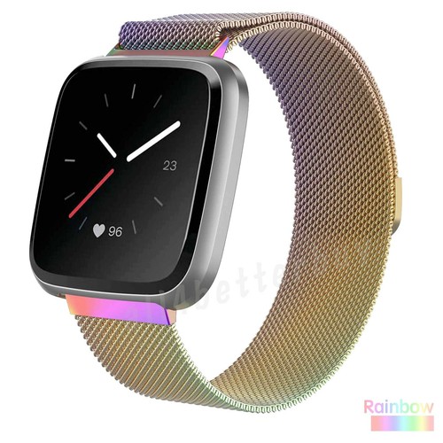 Metal Loop Bands for Fitbit Versa 2 Lite Stainless Steel Lock Band for Women Men - Picture 15 of 17