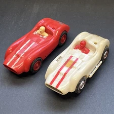 SLOT CAR ELDON CIRCUITO LUXE ROAD RACE 2 FERRARI-TYPE SPORT CARS GB29