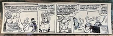 POGO Original DAILY ARTWORK Walt Kelly Dr NOAH ALBERT 9/5/1966 PRE-HYSTERICAL