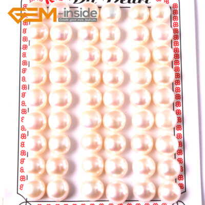 AAAHalf Drilling Freshwater Pearls Beads Jewelry Earring Craft Making 54Pcs 10mm