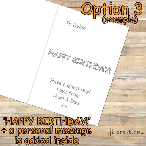 Personalised MINECRAFT Birthday Card Boy Son Grandson Nephew + NAME AGE RELATION - 第 4/7 張圖片