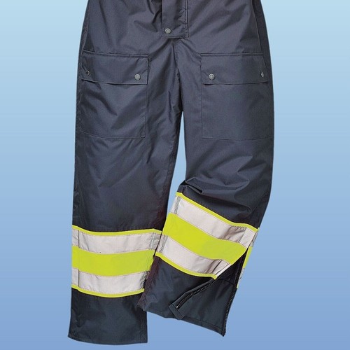 Genuine PORTWEST Hi Vis Contrast Winter Coverall Waterproof Hood Safety Suite - Picture 6 of 12