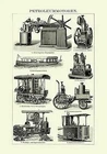 Kerosene petrol boat engines facsimile after original Txz 2 on handmade paper