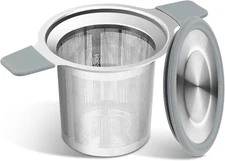 Stainless Steel Loose Leaf Tea Infuser Strainer with Extra Fine Mesh, 2-Pack