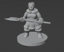 Female Dwarf Barbarian 28mm Scale DND D D Tabletop Miniature