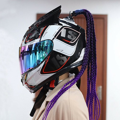 Motorcycle Helmet Full Face Motocross Racing Four Seasons Helmets With Braids - Bild 15 von 16