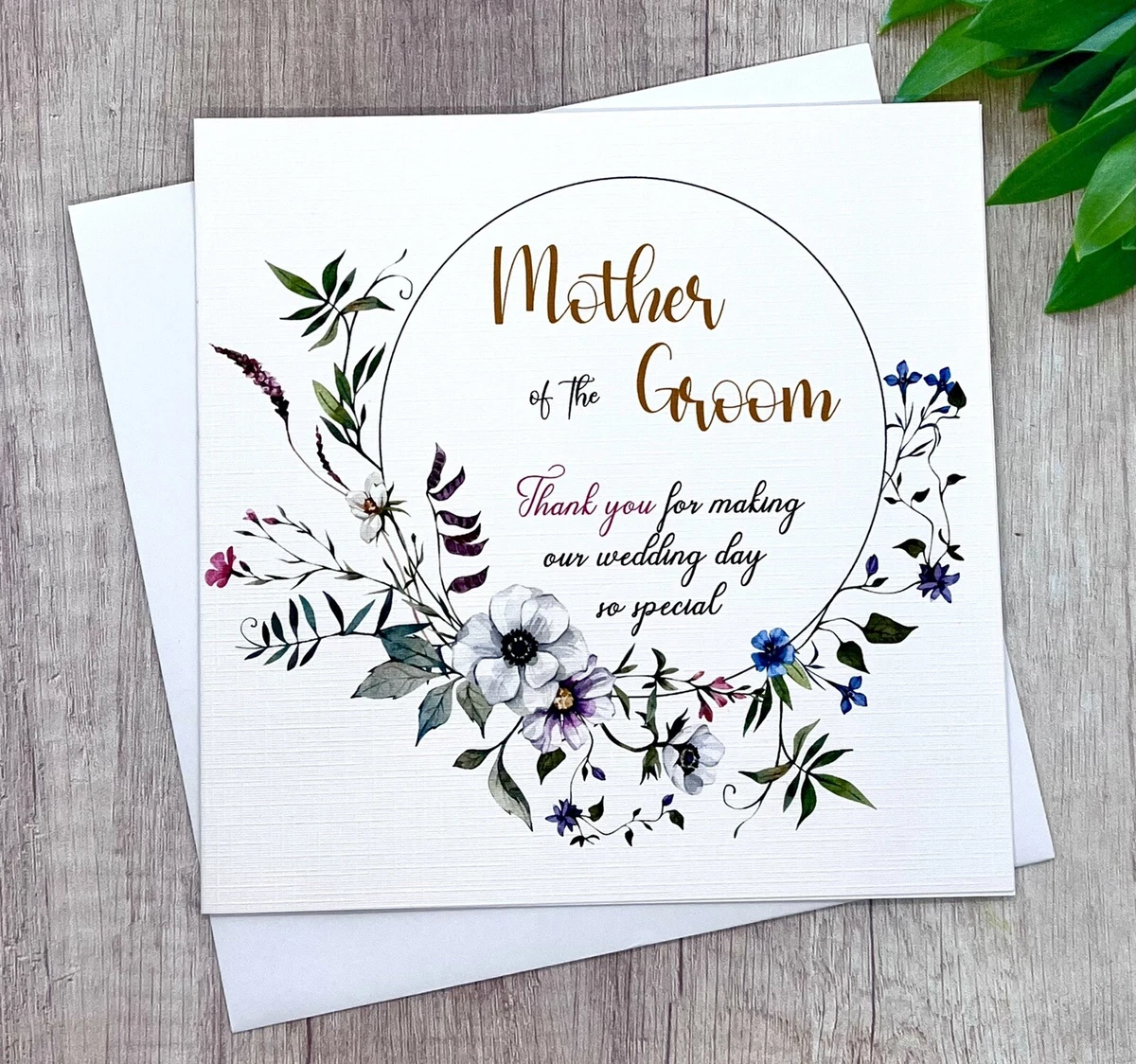 Mother of the on sale groom thank you