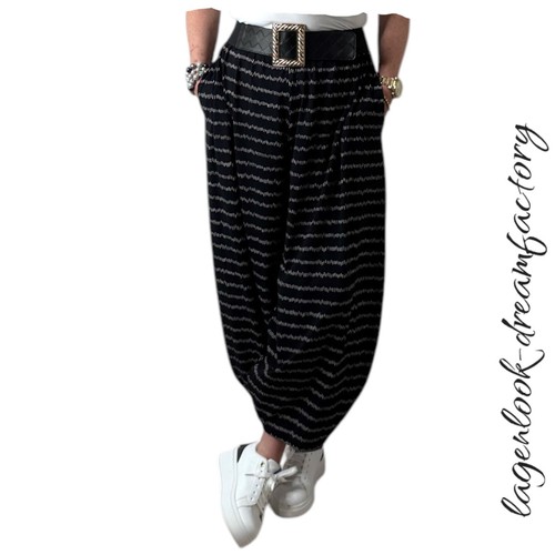 Myo Oversized Balloon Pants Jersey Zig-Zag 2 Sizes L XL XXL 3XL 4XL - Picture 6 of 6