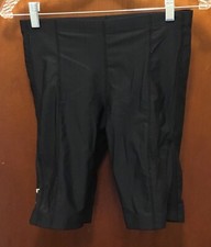 Men TYR Black Spandex Stretch Pull On Elastic Cycling Bike Shorts Sz Medium