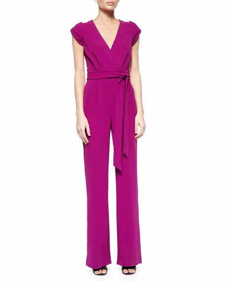 Diane Von Furstenberg DVF Purdy Fuchsia Jumpsuit Size 4 New With Tags | eBay