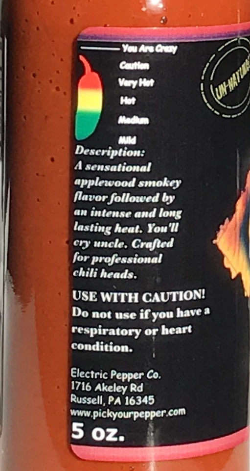 Ghost Pepper Hot Sauce World's Hottest Chipotle Wicked Tickle XXX Wax Skull Bhut - Imagem 4 de 4