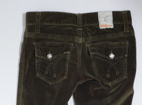 Pantalón TAG JEANS para mujer verde algodón elástico terciopelo ID#7009 talla 28 - Imagen 5 de 8