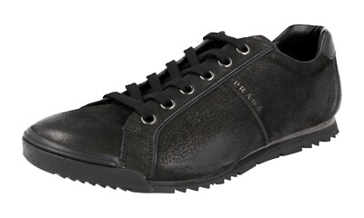 PRADA Leather Sneakers - 4E2719 - Black - NEW - US 10 EU 43 | eBay