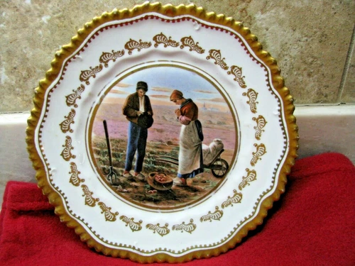 Gorgeous Bauer & Pfeiffer Wurttemberg Portrait Plate-Potato Harvest **ON SALE**