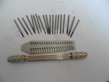 19 tap and die set Jewellers Watchmakers Tap and Die Mini Micro Screw Plate Set