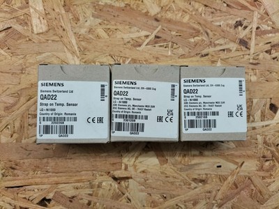 3x Siemens Anlegetemperaturfühler  QAD22 LG-Ni1000 strap on temp sensor