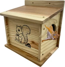 Small Size Squirrel House - Easy Assembly Squirrel Houses for outside Nesting, S