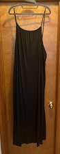 H&M Black Maxi Dress Size XL Casual Spaghetti...